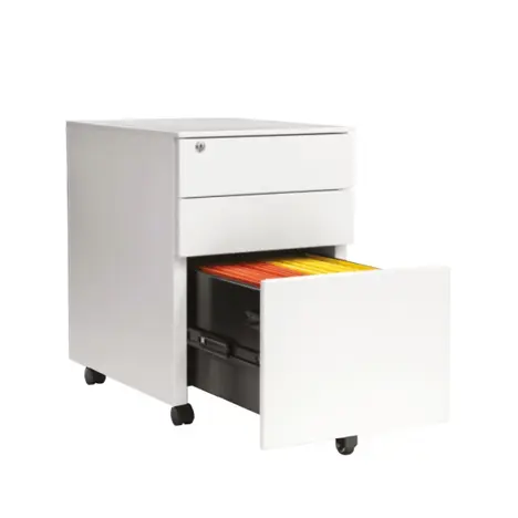 Steel Mobile Pedestal - White